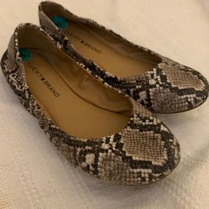 NEW 🍀 Lucky Brand Erin snakeskin ballet flats